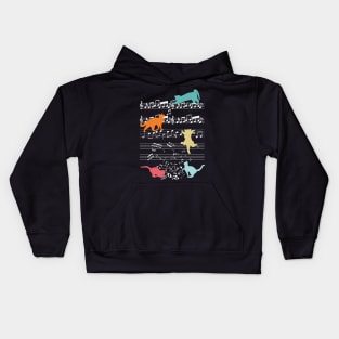 Cats Playing With Music Notes Kids Hoodie